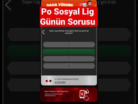Po Sosyal Lig Günün Sorusu #sosyallig #futbol #petrolofisisosyallig #pososyallig #sosyalligkadro