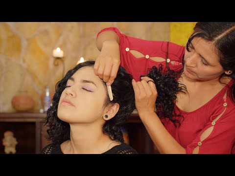 Esperanza's ASMR whispering massage, hair play/brushing, limpia & energy cleansing 💆🏻‍♀️