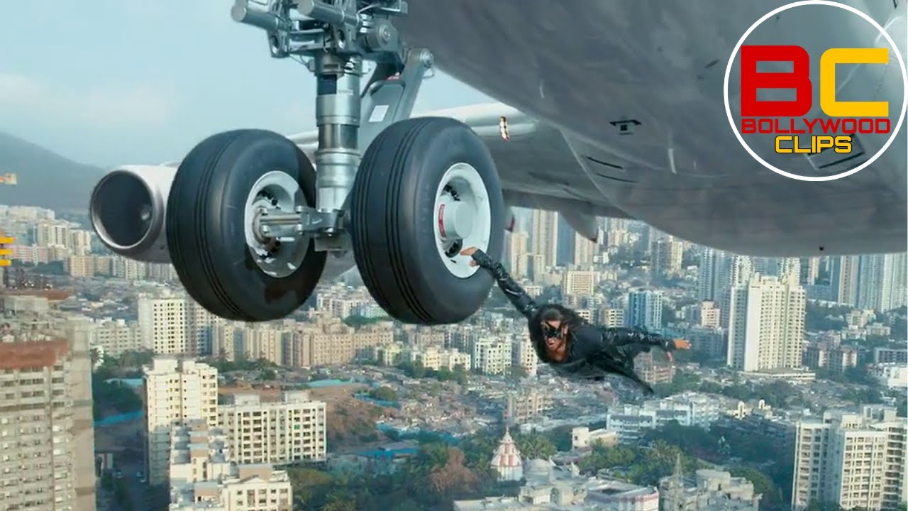 Krrish Save's Airplane Scene Krrish 3 Clips In Hindi Hrithik