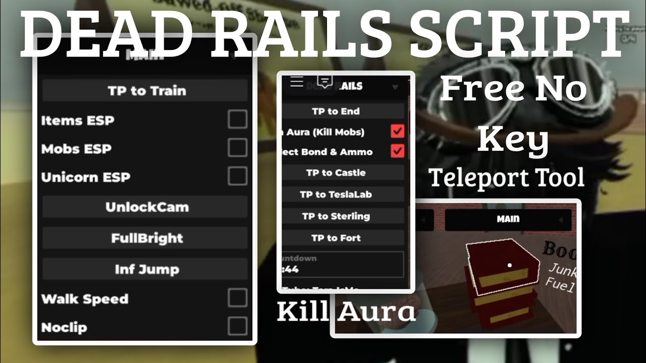 Dead Rails Script Keyless DEAD RAILS SCRIPT KEYLESS TELEPORT TOOL, KILL AURA, AND MORE - YouTube