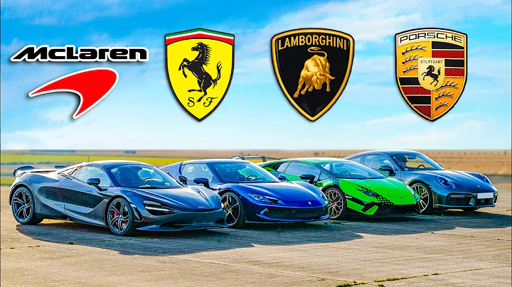 Ferrari 296 v McLaren 750S v Huracan Perf v 911 Turbo: DRAG RACE