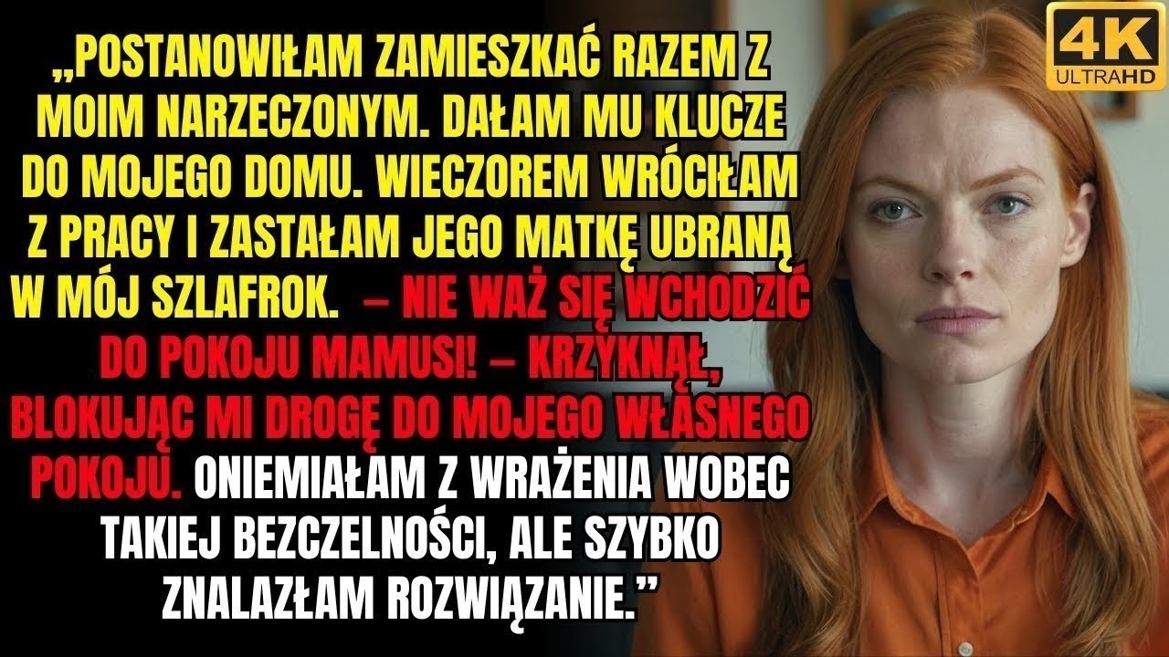 Stałam przed zamkniętymi drzwiami własnej sypialni, a mój narzeczony blokował mi drogę. „Nie waż się wchodzić do pokoju mamusi!”– krzyknął, podczas gdy jego matka paradowała w moim szlafroku po...