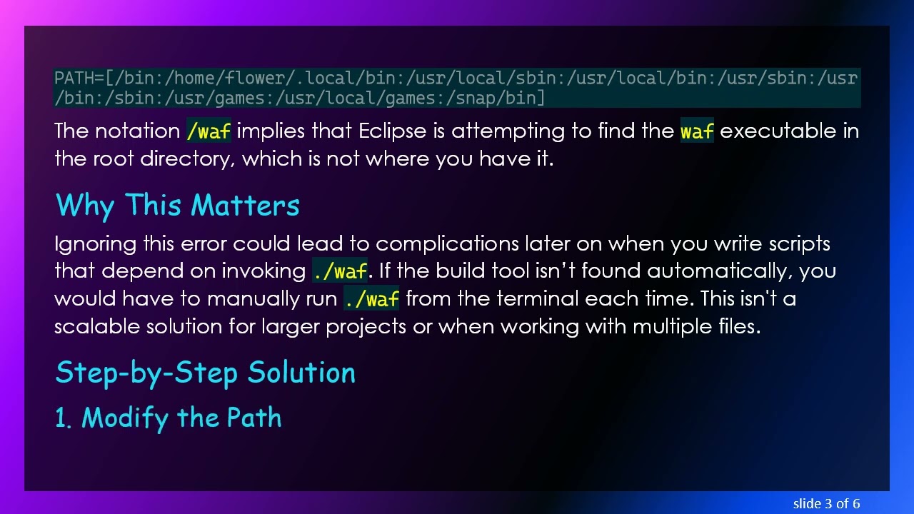 How to Fix ns3's "Program "/waf" Not Found in PATH" Error in Eclipse