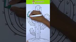 Cactus 🌵 Drawing ✍🏻 || #cactus #art #drawing #painting #shorts
