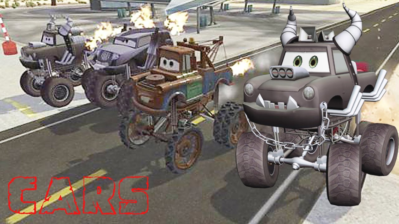 Cars Monster Race Racing with Count Spatula / CARS MATER - YouTube