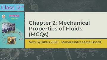 Class 12th Physics | Chp 2 : Mechanical Properties of Fluids | Textbook MCQs | Maharashtra board PHQ