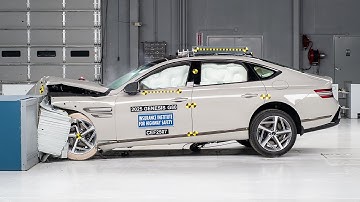 2025 Genesis G80 updated moderate overlap IIHS crash test