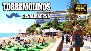 TORREMOLINOS To Benalmadena Spain Beach promenade APRIL 2024 | Costa Del Sol Malaga[4K]
