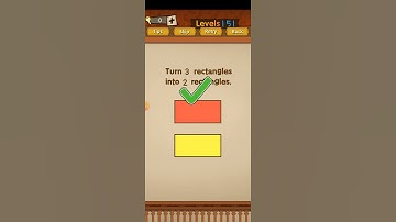 Super Brain Level 151 Turn 2 rectangles into 3 rectangles walkthrough