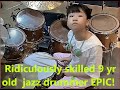 #shorts  RIDICULOUSLY GREAT 9 YR OLD JAZZ DRUMMER! Epic ~!