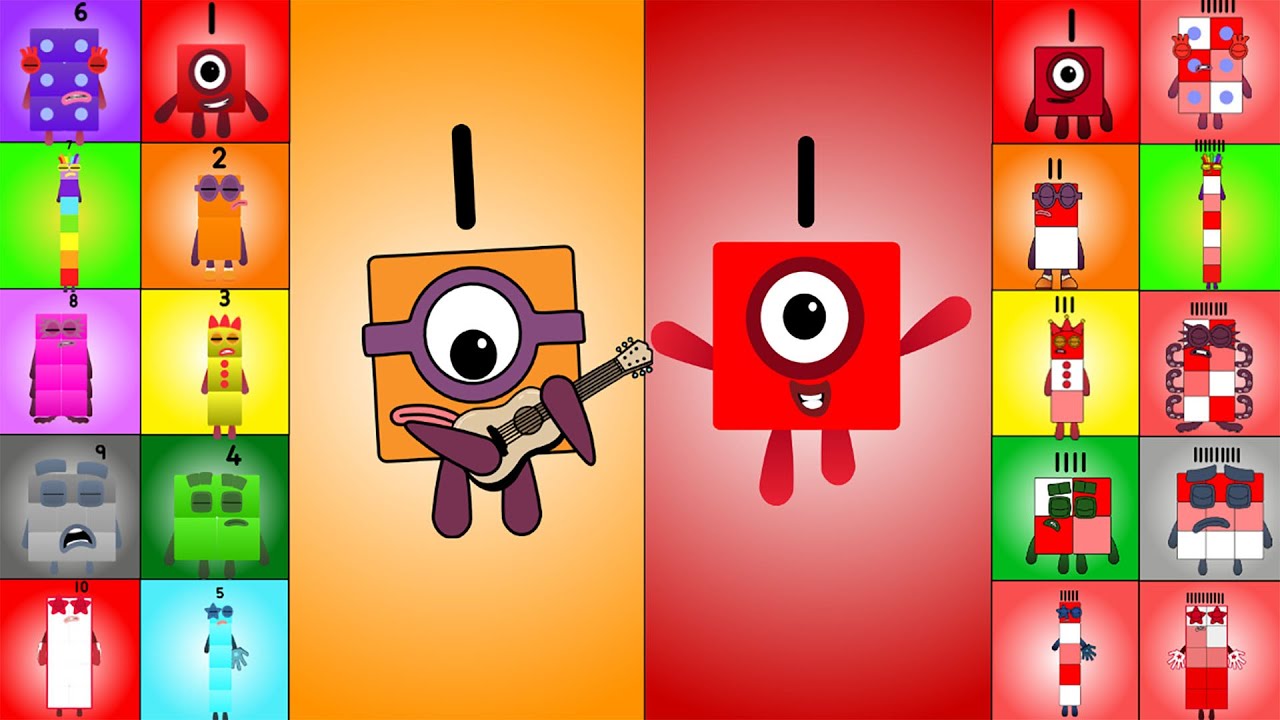 Uncannyblocks Band Remastered (1- 10) vs  Numberblocks Band Unaryblocks