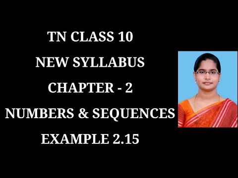 10th Maths Ch 2 Numbers And Sequences Example 2 15 Samacheer One Plus One Channel