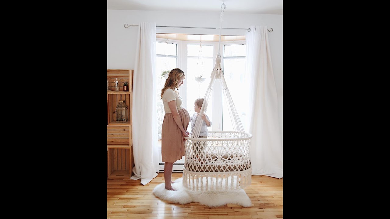 macrame hanging cradle