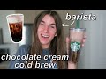 How To Make A Starbucks Chocolate Cream Cold Brew At Home // by a barista