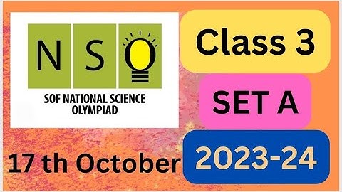 #FavFive | SOF National Science Olympiad Class 3 Set A 2023-24 | #nso | #scienceolympiad | #sof
