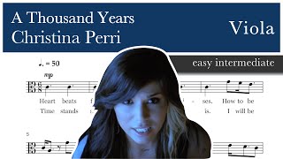 A Thousand Years – Christina Perri – Viola - Sheet Music (Easy Intermediate)