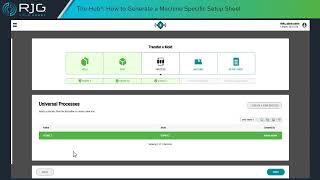 The Hub®: How to Generate a Machine Specific Setup Sheet | RJG Tutorial