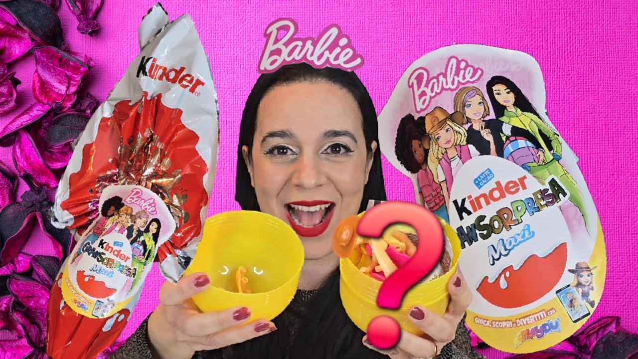 APRIAMO INSIEME L'UOVO DI PASQUA KINDER GRANSORPRESA Maxi 2025 🩷 Barbie