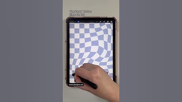 Retro Wavy Checkered Pattern in Procreate #shorts