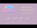 2 Hours Countdown Timer 🩵 | Soft Mauve Aesthetic | Focus &amp; Productivity