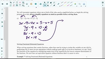 Lesson 1.1: Powers, Simplifying Expressions, Solving Equations (Video Lesson, Part 2)