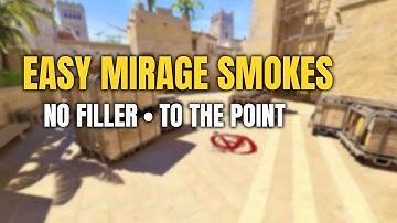 Easy Mirage Smokes (No Filler - To The Point) CS2