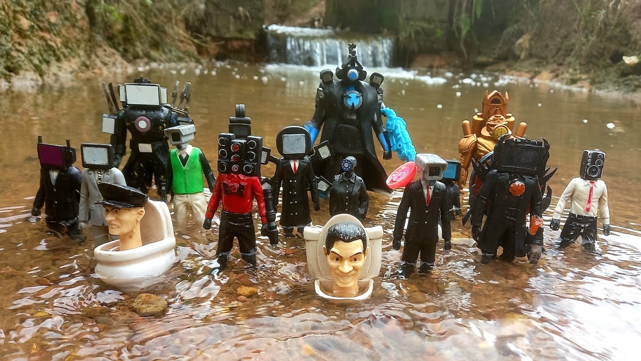 Mencari SKIBIDI TOILET di Sungai.😱😱Tv man,Tv woman,Speakerman,Cameraman,Clockman,Gman,all characters