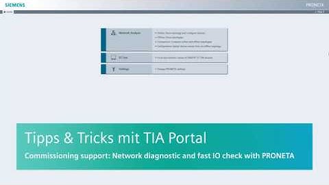 PRONETA - Network analysis and IO check