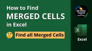 How to find merged cells in Excel