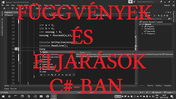 Függvények és eljárások C#-ban