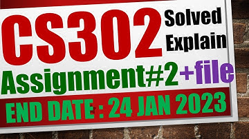cs302 Assignment 2 Solution 2023|cs302 Assignment 2 solution fall 2022|cs302 Assignment 2 2023
