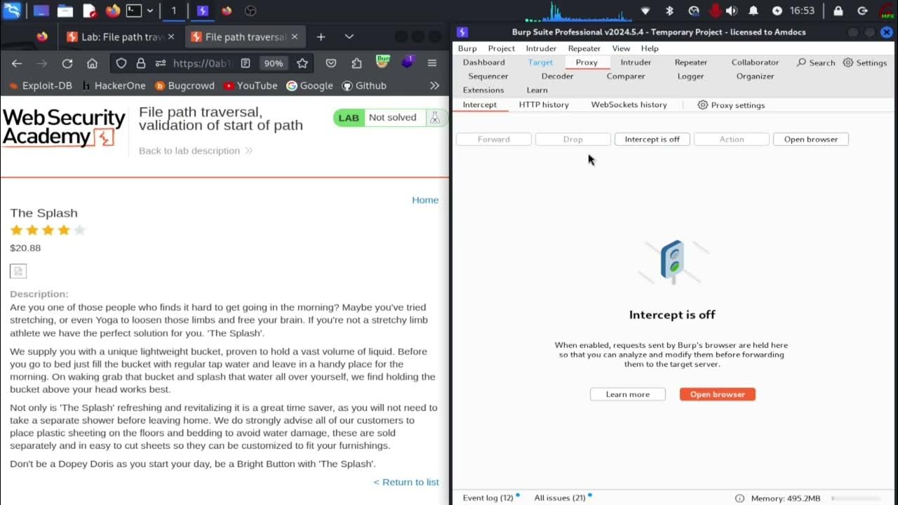 File path traversal validation of start of path web security academy
