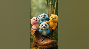 Four Adorable Baby Pandas Play in a Boot | Pixar-Style 3D Animation 🐼✨ #cute #panda #shorts