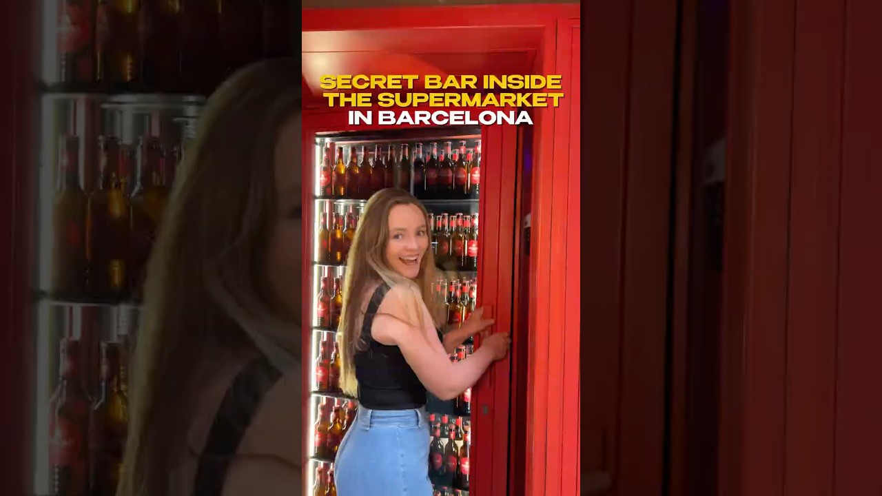 Secret bar inside the supermarket in Barcelona 🤫🛒 