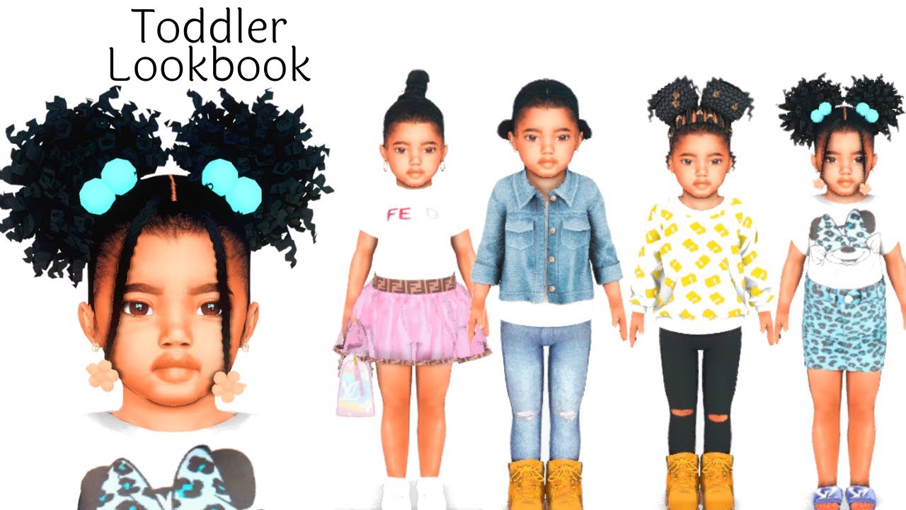 Sims 4 CAS - Urban Toddler LookBook | CC FOLDER & SIM DOWNLOAD - YouTube