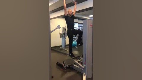 Single Leg Step-up to Balance with Dumbbell Bicep Curl to Overhead Press