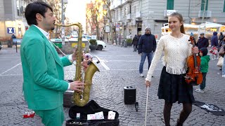 Ob-La-Di, Ob-La-Da 🎷🎻 Sax & Violin | Karolina Protsenko e Daniele Vitale