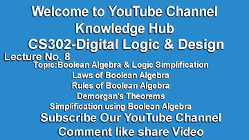 #CS302 Lecture 8 Digital Logic Design