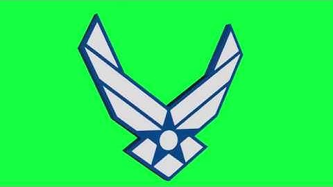 USAF Green Screen Logo Loop Chroma Animation