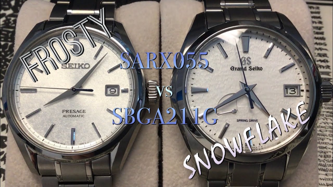 Grand Seiko vs Seiko: Snowflake (SBGA211G) vs Frosty (SARX055) - YouTube