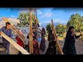 Presence of Farideh's family in the beautiful barley farm