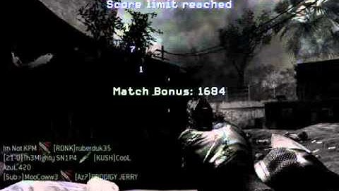 MW3 AON Knife Jump 360 Straight Up Final Killcam on Mission