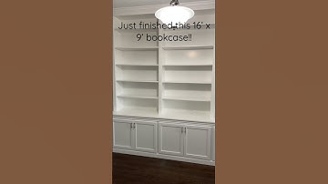 Massive Built in Bookcase #custommade #woodworking #builtins #cabinet #home #organization #handmade