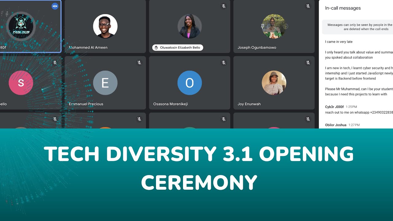 Tech Diversity 3.1 Opening Ceremony - YouTube