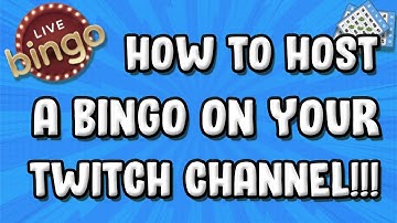 How to host a Bingo on your Twitch channel - Live Bingo tutorial