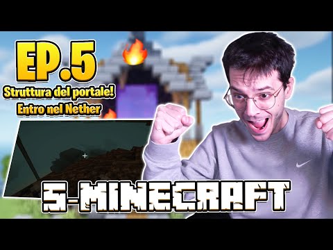 PORTAL Structure! Entering the NETHER! Sminecraft Ep. 5 #minecraft #minecraftita #sminecraft