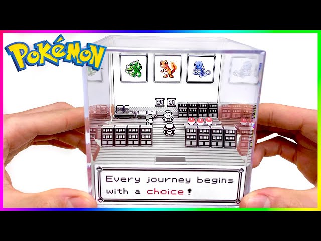 Pokemon Red/Blue - GeekRama diorama em cubo