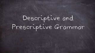 Prescriptive and Descriptive Grammar in Hindi/Urdu