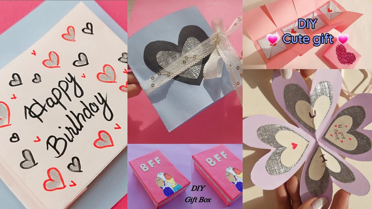 5 DIY PAPER GIFTS FOR BFF 🩷💗- Cute handmade paper gufts ideas for ...