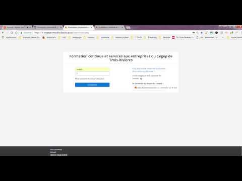Moodle - Première connexion sur Moodle FCSE - CégepTR